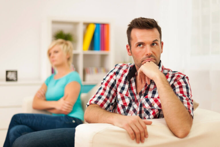 unhappy couple have problems relationship