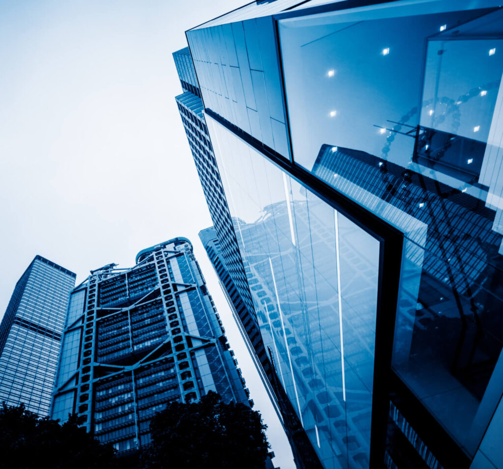 low angle view skyscrapers