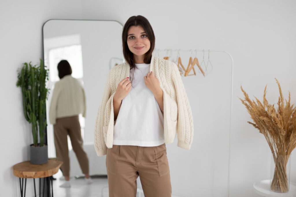 medium shot woman wearing jacket