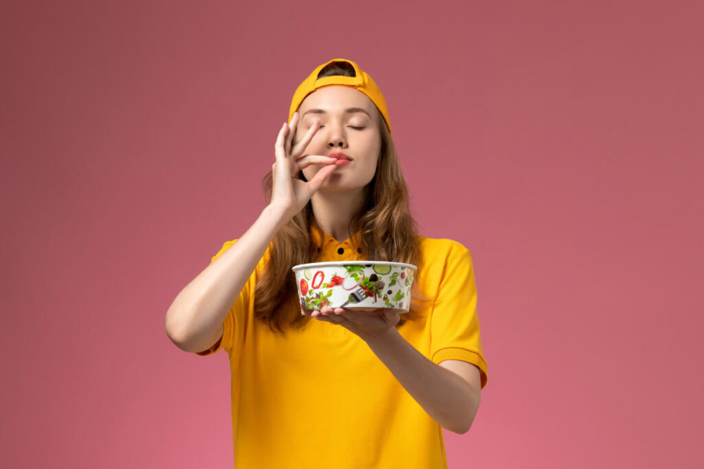 women eating her favorites food