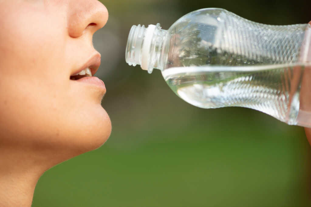 close up woman staying hydrate