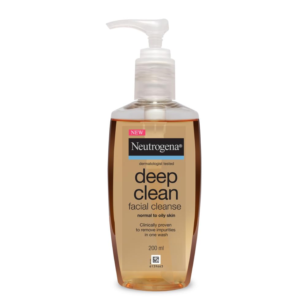 Neutrogena Deep Clean Facial Cleanser: best face wash for oily skin