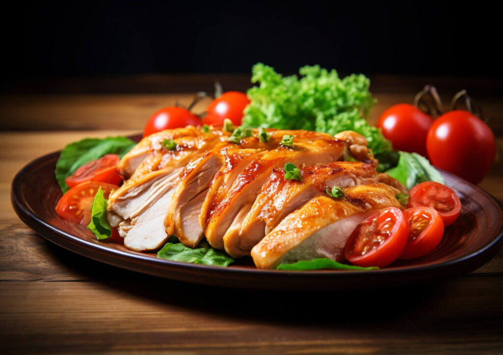 Baked Chicken Breasts and Vegetables