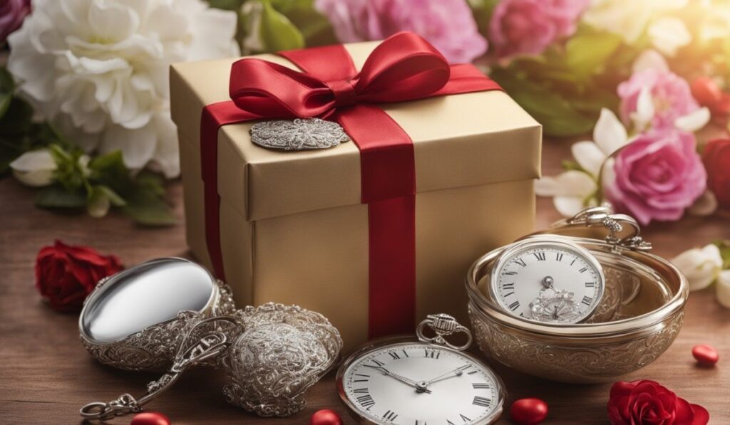 Gift box with clock