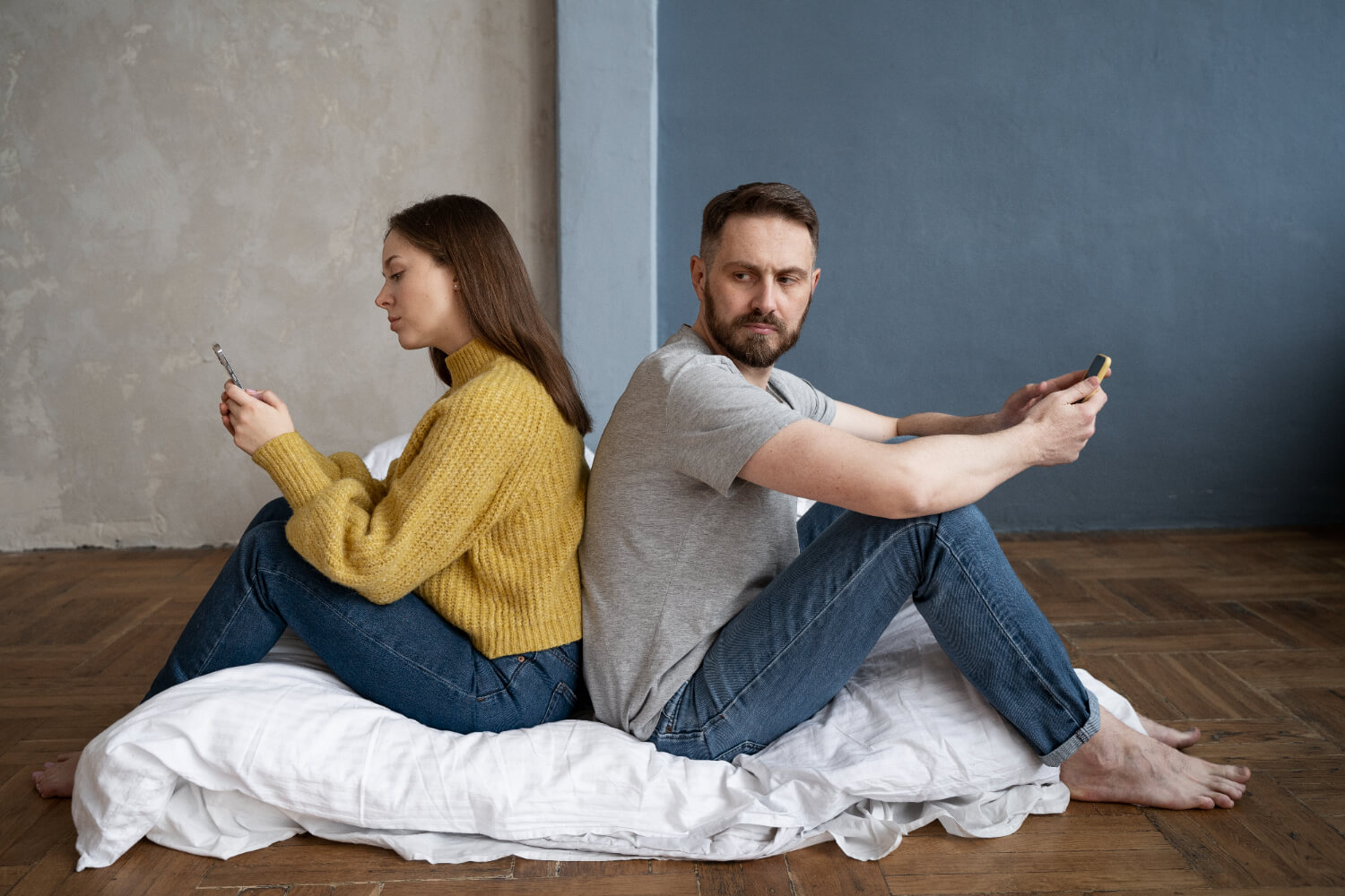 couple having communication problems: Who Cheats More Men or Women